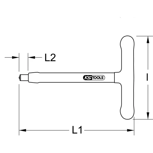 KS Tools 117.5340 117.5340 T nyelű feltűzhető kulcs Meghajtás (csavarhúzó) 1/2 (12,5 mm) 1 db