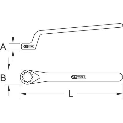 KS Tools 117.2271 117.2271 Gyűrűskulcs Kulcsszélesség (coll) 3/8
