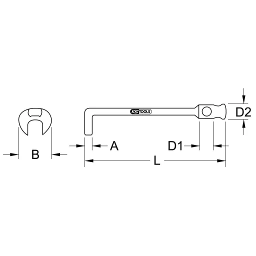 KS Tools 517.9175 517.9175 Karmos kulcs Kulcsszélesség (metrikus) 50 mm