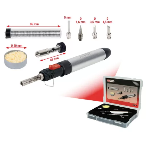KS Tools 960.1265 Gázforrasztó páka Forrasztóheggyel, Forrasztóónnal 1 db