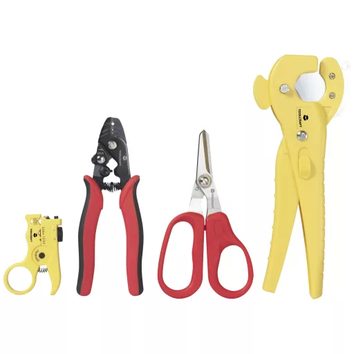 TOOLCRAFT TO-9621810 Üvegszál szerszám Kábelvágóval, Kábelcsupaszítóval 0 - 25 mm