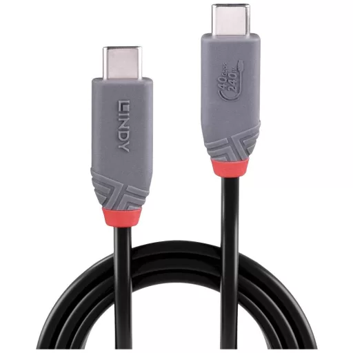 LINDY USB C kábel USB4™ USB-C® dugó 2.00 m Fekete 36958