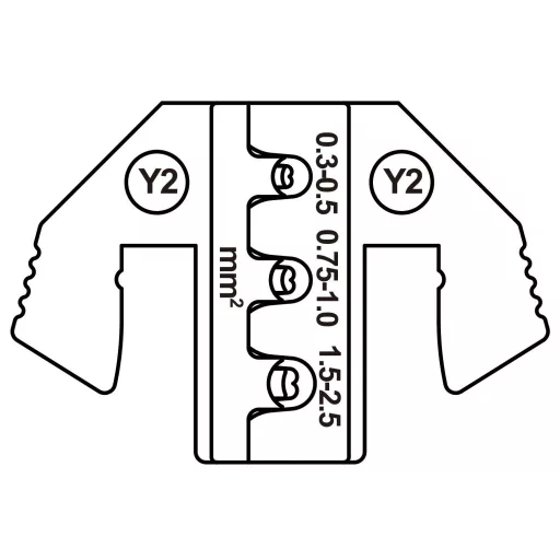 TOOLCRAFT TO-9625881 Krimpelő betét Yazaki YES/YESC 2.8 lezárt érintkező terminál 0.3 - 2.5 mm² Alkalmas márka TOOLCRAFT