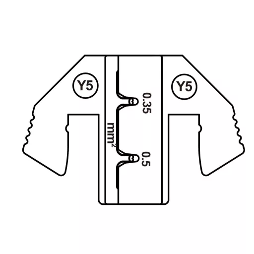 TOOLCRAFT TO-9625890 Krimpelő betét Yazaki YES/YESC 0,64x0,64 lezáratlan érintkező 0.35 - 0.5 mm² Alkalmas márka TOOLCRAFT