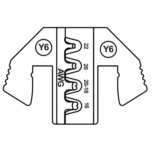 TOOLCRAFT TO-9625893 Krimpelő betét Yazaki YES/YESC 0,64x0,64 lezárt érintkező, Yazaki terminál 7116-1471 0.35 - 0.5 mm² Alkalmas márka TOOLCRAFT