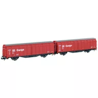   Hobbytrain H24651 N 2 db Hbbillns tolófalú kocsi készlet a DB Cargo-tól