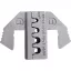 TOOLCRAFT TO-9627219 Krimpelő betét JPT érintkező, MCP lapos érintkező 0.5 - 2.5 mm²