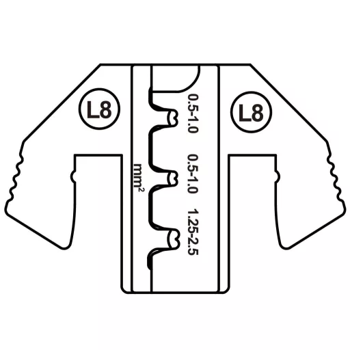 TOOLCRAFT TO-9627237 Krimpelő betét TE CI 2 , ST, JPT laposérintkező, JT érintkező 0.5 - 2.5 mm²
