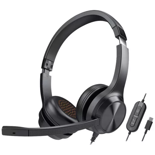 Creative Chat USB, On Ear headset Vezetékes Stereo Fekete Hangerő szabályozás, Mikrofon némítás