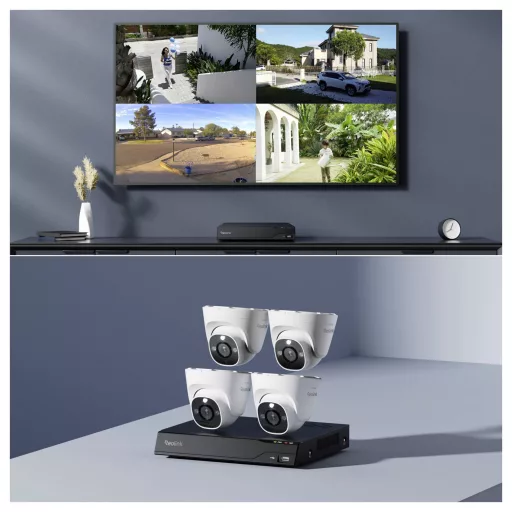 Reolink NVS8-12MD4 LAN IP-Megfigyelő kamera készlet8 csatornás4 db kamerával4512 x 2512 pixel