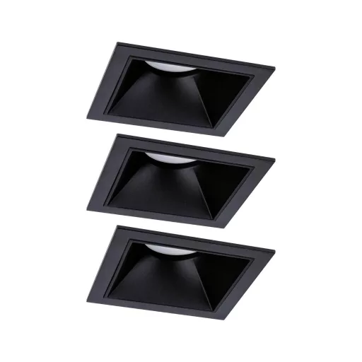 Paulmann 93125 Cole LED-es beépíthető lámpa 3 részes készlet LED 18 W Fekete