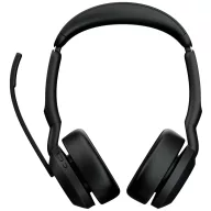   Jabra Evolve2 55 UC Stereo On Ear headset Bluetooth® Stereo Fekete Noise Cancelling Mikrofon némítás, Hangerő szabályozás Számítógép