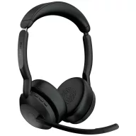   Jabra Evolve2 55 UC Stereo On Ear headset Bluetooth® Stereo Fekete Noise Cancelling Mikrofon némítás, Hangerő szabályozás Számítógép