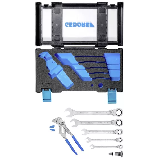Gedore 7 RA 183 Gyűrűs-racsnis kulcs készlet 8 részes Kulcsszélesség (metrikus) 8 - 19 mm