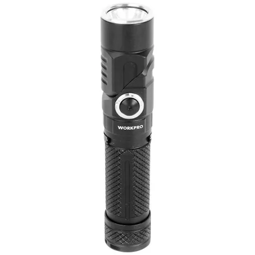 WorkPro Kézilámpa Stroboszkóp üzemmóddal, Csuklópánt USB-n keresztül üzemeltetett 1100 lm 16 óra 128 g
