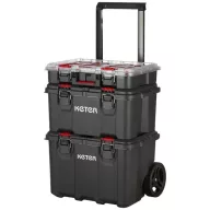   KETER 250927 Stack n Roll Szerszámos láda tartalom nélkül Fekete