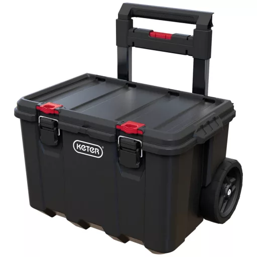 KETER 250927 Stack n Roll Szerszámos láda tartalom nélkül Fekete