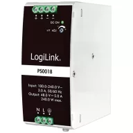   LogiLink PS0018 Kalapsínes tápegység 48 V 5 A 240 W Tartalom, tartalmi egységek rendelésenként 1 db
