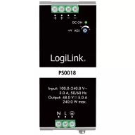   LogiLink PS0018 Kalapsínes tápegység 48 V 5 A 240 W Tartalom, tartalmi egységek rendelésenként 1 db