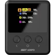   ISDT 608PD Smart Modell multifunkciós töltő 10 A LiFePO, LiPolimer, LiHV, NiMH Kisütés funkció, Grafikus kijelző, Töltőáram beállítható, USB töltő kimenet