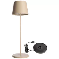   Deko Light 620194 Canis LED-es akkus asztali lámpa 3.5 W Melegfehér Bézs