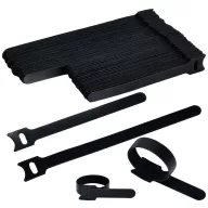   TRU COMPONENTS T24CA059 Tépőzár kábelkötegelő Kötegeléshez Bolyhos és horgos fél (H x Sz) 150, 200 mm, mm x 12 mm Fekete 100 db