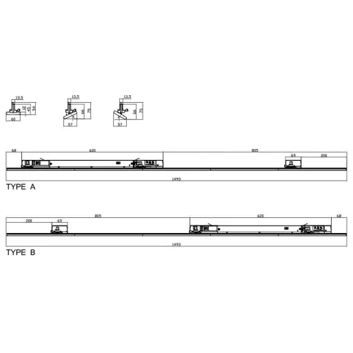 Deko Light Linear Pro 707200 LED-es sín fényszóró 50 W LED Fekete