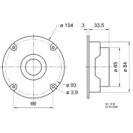 Visaton SC 10 N - 8 Ohm Kónuszos magassugárzó 100 W 8 Ω