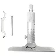   Dasqua 4611-8106 Mélység mikrométer Referenciamérettel 0 - 25 mm DIN 863