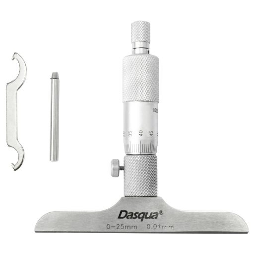 Dasqua 4611-8106 Mélység mikrométer Referenciamérettel 0 - 25 mm DIN 863