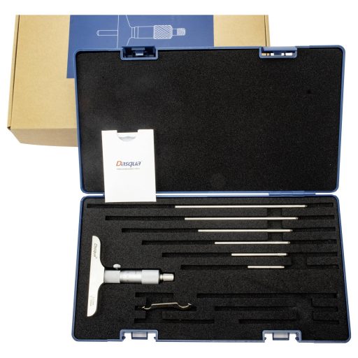 Dasqua 4611-8125 Mélység mikrométer Referenciamérettel 0 - 150 mm DIN 863