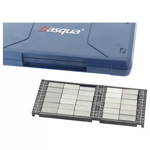 Dasqua 1804-6310 Felületi érdesség mérő készlet Lapok száma: 30