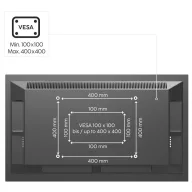   Hama 00220868 TV fali tartó 81,3 cm (32) - 165,1 cm (65) Állítható magasságú, Csuklóval mozgatható