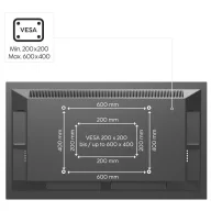   Hama 00220874 TV kocsi 81,3 cm (32) - 190,5 cm (75) Állítható magasságú