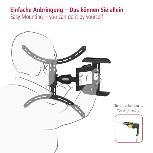 Hama TV fali tartó 94,0 cm (37) - 190,5 cm (75) Dönthető + forgatható