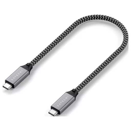 Satechi USB C kábel USB4™ USB-C® dugó 0.25 m Szürke ST-U4C25M