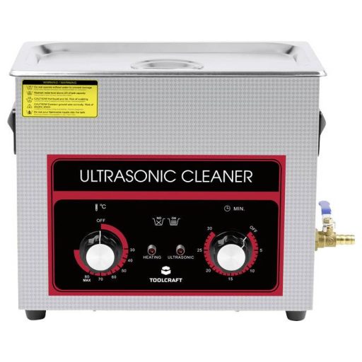 TOOLCRAFT USC-650 Ultrahangos tisztító Ékszerek, Műhely, Irodaszer 180 W 6.5 l fűtéssel, tisztítókosárral