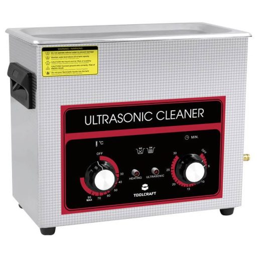TOOLCRAFT USC-650 Ultrahangos tisztító Ékszerek, Műhely, Irodaszer 180 W 6.5 l fűtéssel, tisztítókosárral