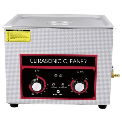 TOOLCRAFT USC-1500 Ultrahangos tisztító Irodaszer, Ékszerek, Műhely 360 W 15 l fűtéssel, tisztítókosárral