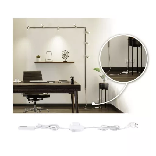 Paulmann 95658 Nagyfeszültségű sínes rendszer elemek Betápláló Króm (matt)