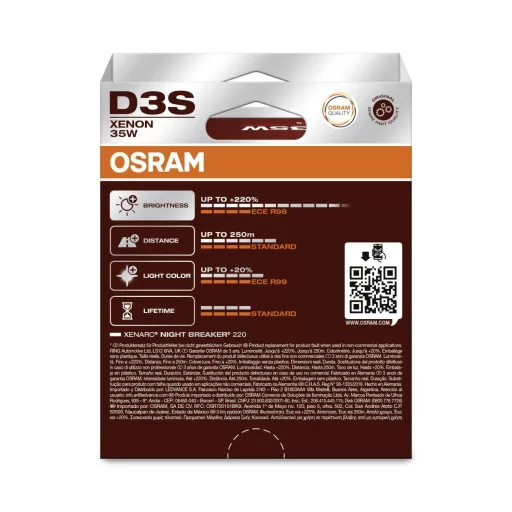 Osram Automotive 66340XN2-2HB Xenon fényforrás XENARC NIGHT BREAKER® 220 D3S 35 W 42 V