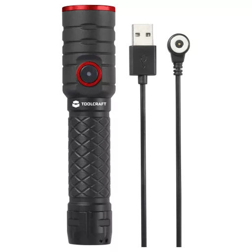 TOOLCRAFT Kézilámpa Li-ion akkuk Stroboszkóp üzemmóddal 1000 lm 5.5 óra 155 g