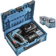   Novus Tools J-550 031-0375 Akkus tűzőgép Kapocs típus 37-es típus, 53-as típus Kapocs hosszúság 6 - 14 mm akkuval, Töltővel, Hordtáskával
