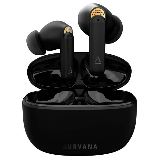 Creative Aurvana Ace In Ear fejhallgató Bluetooth® Fekete Izzadásálló, Vízálló, Elemtöltés kijelzés, Töltő- dokkoló állomással