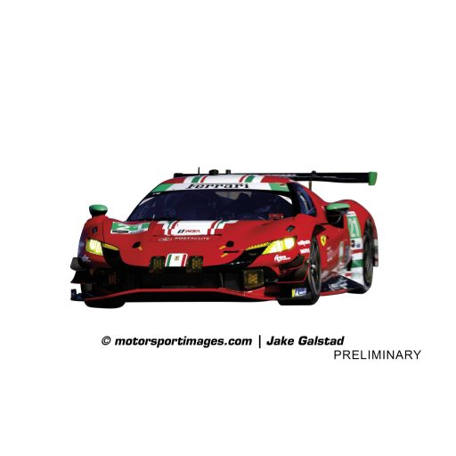 Carrera 20023965 DIGITAL 124 Autó Ferrari 296 GT3 &quot AF Corse, No.21&quot