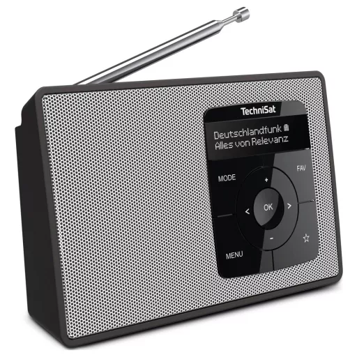 TechniSat DIGITRADIO 2 Asztali rádió DAB+, URH DAB+, URH, Bluetooth® Ébresztő funkció Fekete/fehér