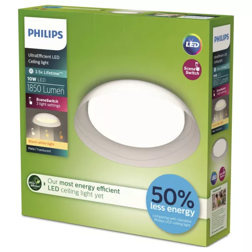 Philips 8720169300972 Fleta LED-es mennyezeti lámpa LED 10 W Átlátszó