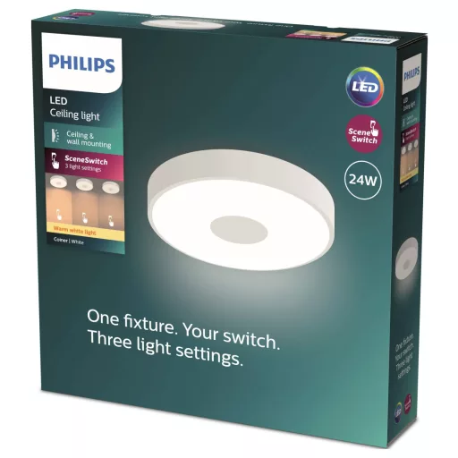 Philips 8720169301252 Coiner LED-es mennyezeti lámpa LED 24 W Fehér