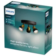   Philips Conduit 8720169299955 Mennyezeti fényszóró GU10 Fekete, Arany