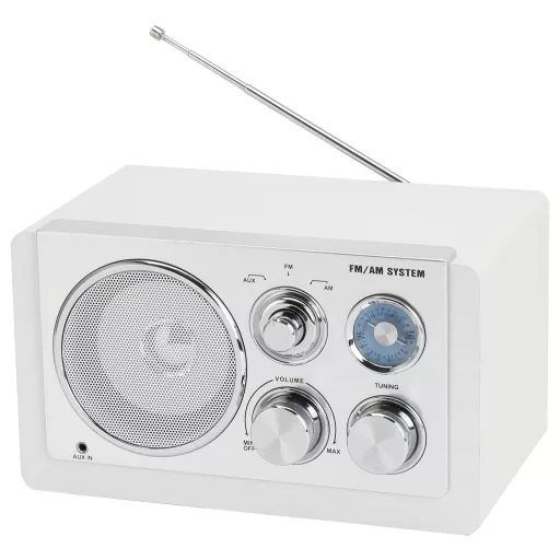 Denver TR-63W Asztali rádió AM, FM AUX Fehér
